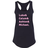 5SOS 5 Seconds of Summer "Luke & Calum & Ashton & Michael." Racerback Tank Top
