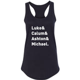 5SOS 5 Seconds of Summer "Luke & Calum & Ashton & Michael." Racerback Tank Top