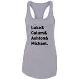 5SOS 5 Seconds of Summer "Luke & Calum & Ashton & Michael." Racerback Tank Top