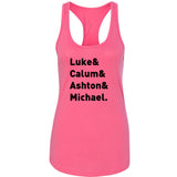 5SOS 5 Seconds of Summer "Luke & Calum & Ashton & Michael." Racerback Tank Top