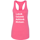 5SOS 5 Seconds of Summer "Luke & Calum & Ashton & Michael." Racerback Tank Top