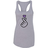 BTS "Purple Heart Love Hand Sign" Racerback Tank Top