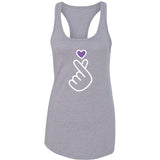 BTS "Purple Heart Love Hand Sign" Racerback Tank Top