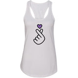 BTS "Purple Heart Love Hand Sign" Racerback Tank Top