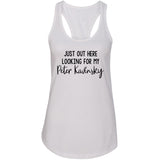 To All The Boys I Loved Before "Just Out Here Looking for my Peter Kavinsky" Racerback Tank Top