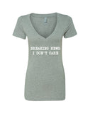 Breaking News: I Don't Care V-Neck T-Shirt