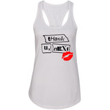Ariana Grande "Thank U, Next" Tape & Lips Racerback Tank Top