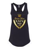 Bruno Mars "XXIVk 24k Magic Album Shield" Racerback Tank Top