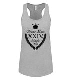 Bruno Mars "XXIVk 24k Magic Album Shield" Racerback Tank Top
