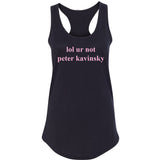 lol ur not peter kavinsky Racerback Tank Top