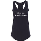 lol ur not peter kavinsky Racerback Tank Top