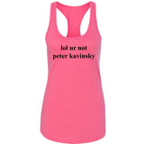lol ur not peter kavinsky Racerback Tank Top