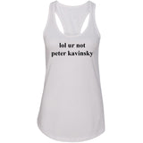 lol ur not peter kavinsky Racerback Tank Top