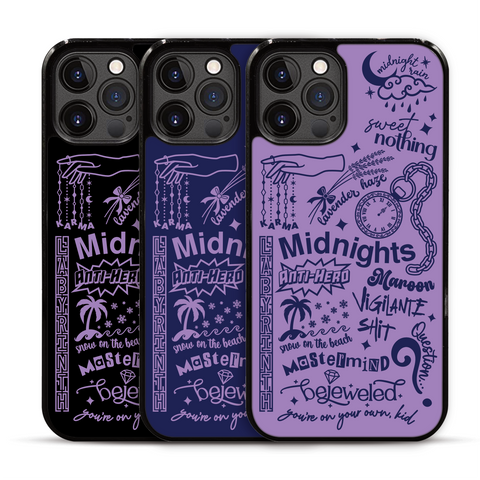 Midnights Retro Tracklist iPhone Case