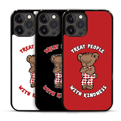 Treat People with Kindness Grump Bear iPhone Case