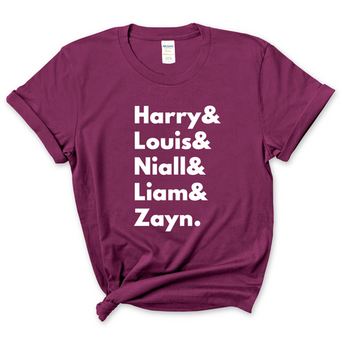 One Direction // Harry, Louis, Niall, Liam, & Zayn T-Shirt