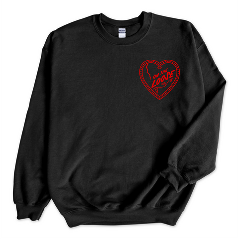 On The Loose Heart Crewneck Sweatshirt