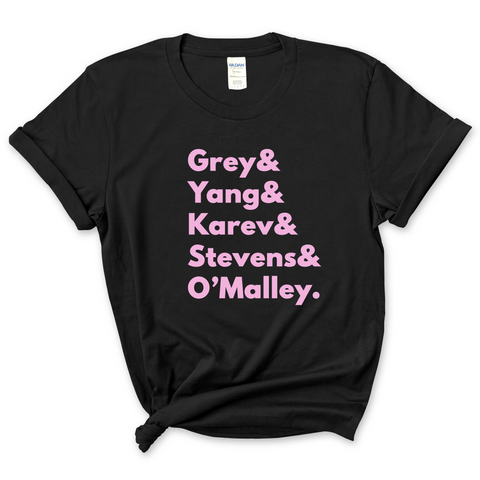 Grey's Anatomy // Grey, Yang, Karev, Stevens, & O'Malley T-Shirt