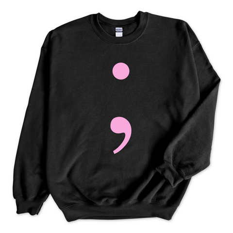 Semicolon ; Crewneck Sweatshirt