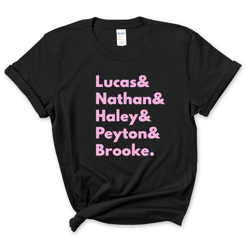 One Tree Hill // Lucas, Nathan, Haley, Peyton, & Brooke T-Shirt