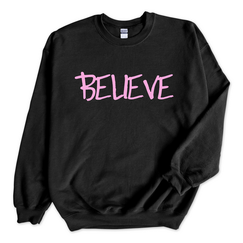 Justmoji // Believe Crewneck Sweatshirt