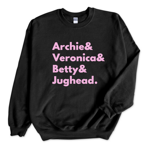 Riverdale // Archie, Veronica, Betty, & Jughead Crewneck Sweatshirt