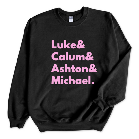 5SOS // Luke, Calum, Ashton, & Michael Crewneck Sweatshirt