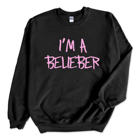 Justmoji // I'm A Belieber Crewneck Sweatshirt