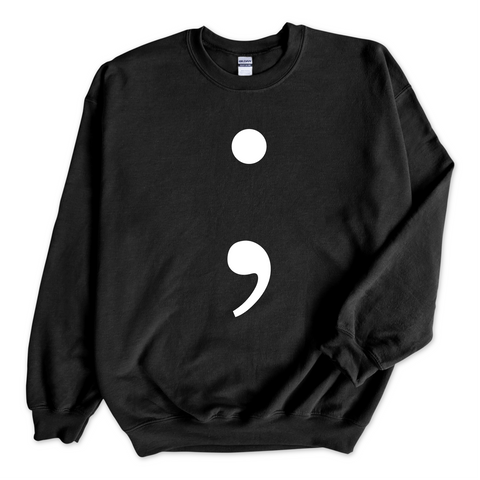 Semicolon ; Crewneck Sweatshirt