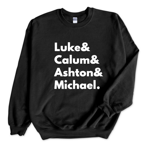 5SOS // Luke, Calum, Ashton, & Michael Crewneck Sweatshirt