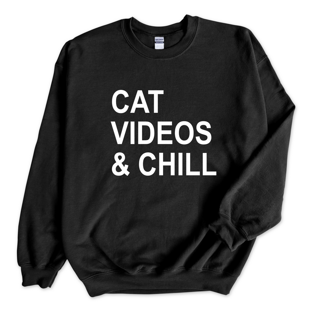 Cat Videos & Chill Crewneck Sweatshirt