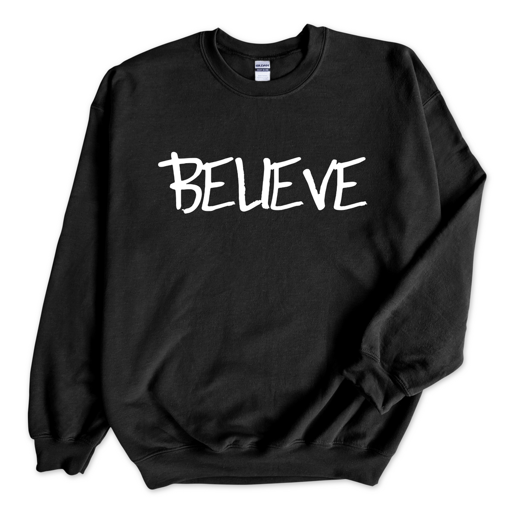 Justmoji // Believe Crewneck Sweatshirt