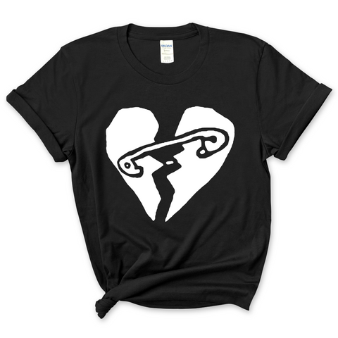 5SOS // Safety-Pin Heart T-Shirt