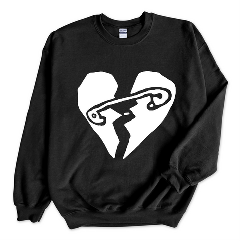 5SOS // Safety-Pin Heart Crewneck Sweatshirt