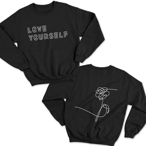 Love Yourself // Flower Crewneck Sweatshirt