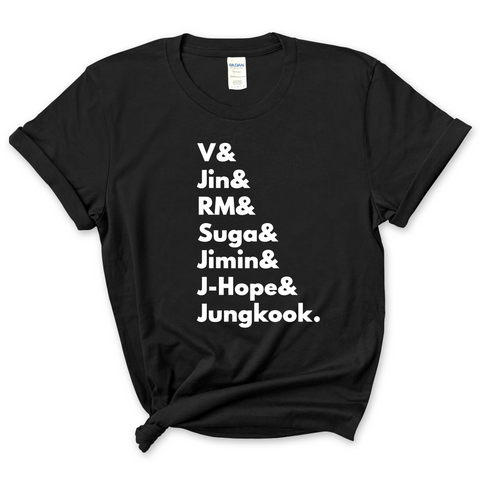 BTS // V, Jin, RM, Suga, Jimin, J-Hope, & Jungkook T-Shirt