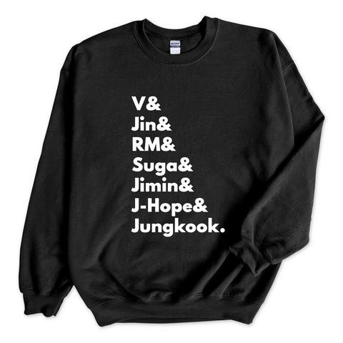 BTS // V, Jin, RM, Suga, Jimin, J-Hope & Jungkook Crewneck Sweatshirt