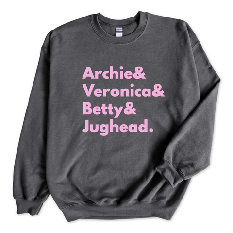 Riverdale // Archie, Veronica, Betty, & Jughead Crewneck Sweatshirt