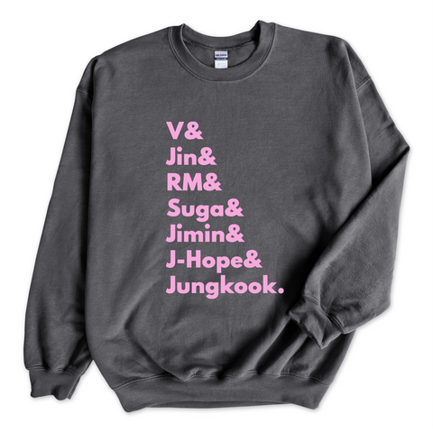BTS // V, Jin, RM, Suga, Jimin, J-Hope & Jungkook Crewneck BTS // V, Jin, RM, Suga, Jimin, J-Hope & Jungkook Crewneck