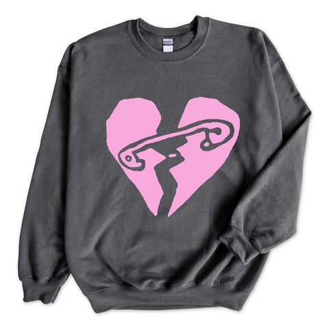 5SOS // Safety-Pin Heart Crewneck Sweatshirt