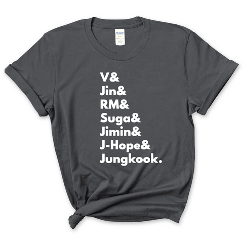 BTS // V, Jin, RM, Suga, Jimin, J-Hope, & Jungkook T-Shirt