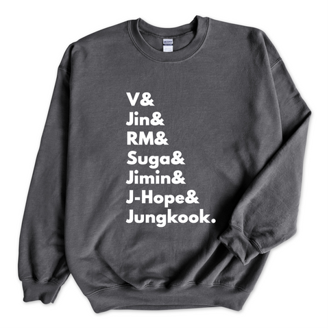 BTS // V, Jin, RM, Suga, Jimin, J-Hope & Jungkook Crewneck BTS // V, Jin, RM, Suga, Jimin, J-Hope & Jungkook Crewneck