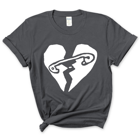 5SOS // Safety-Pin Heart T-Shirt