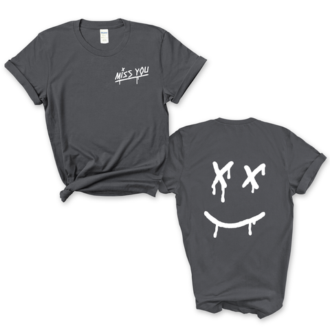 Miss You // Dripping Smiley Face T-Shirt