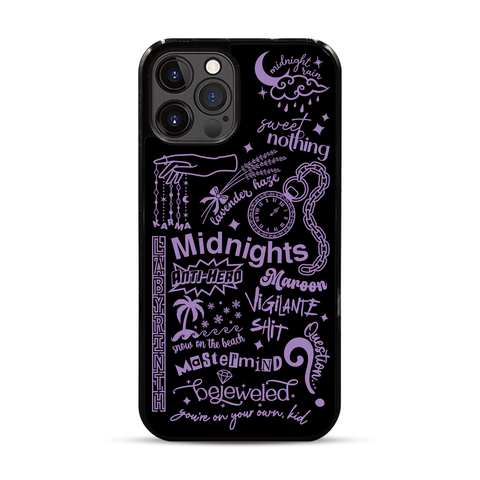 Midnights Retro Tracklist iPhone Case