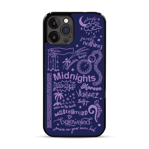 Midnights Retro Tracklist iPhone Case