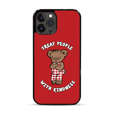 Treat People with Kindness Grump Bear iPhone Case