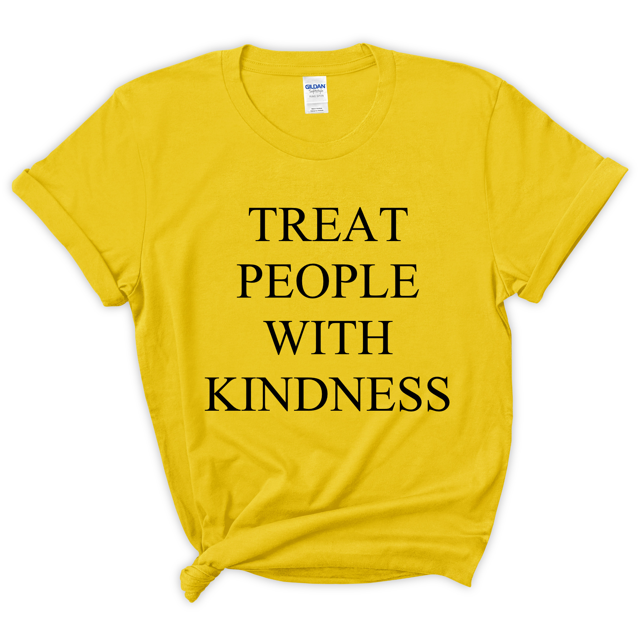 Yellow treat people with kindness deals shirt
