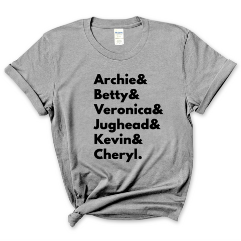 Riverdale // Archie, Betty, Veronica, Jughead, Kevin, & Cheryl T-Shirt