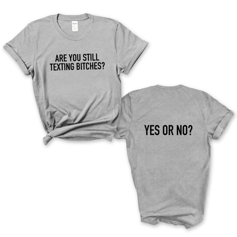 Are You Still Texting Bitches? // Yes or No? T-Shirt